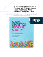 Test Bank For Social Statistics For A Diverse Society, 9th Edition, Chava Frankfort-Nachmias, Anna Leon-Guerrero Georgiann Davis