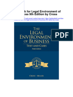Instant Download Test Bank For Legal Environment of Business 9th Edition by Cross PDF Ebook