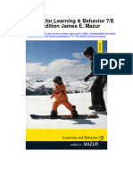 Instant Download Test Bank For Learning Behavior 7 e 7th Edition James e Mazur PDF Ebook