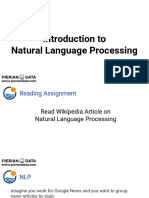 Intro To Natural Language Processing
