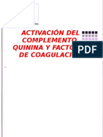 Activación Del Complemento, Quinina y Factores de