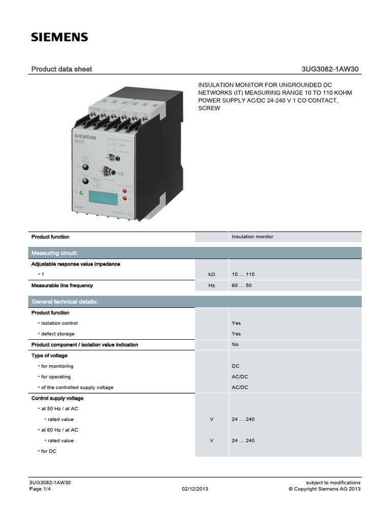 insulation monitoring relay DC PDF Alternating Current Power Supply