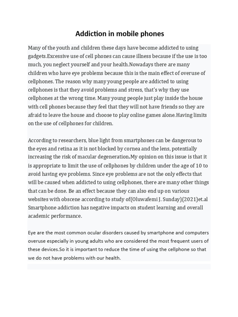Social Media Addiction in Youth | PDF