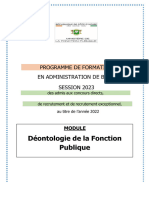 SUPPORT_DE_COURS_DEONTOLOGIE DE LA FONCTION BUBLIQUE