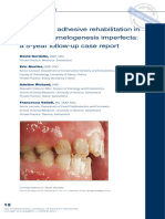 Full-mouth adhesive rehabilitation in a case of amelogenesis imperfecta