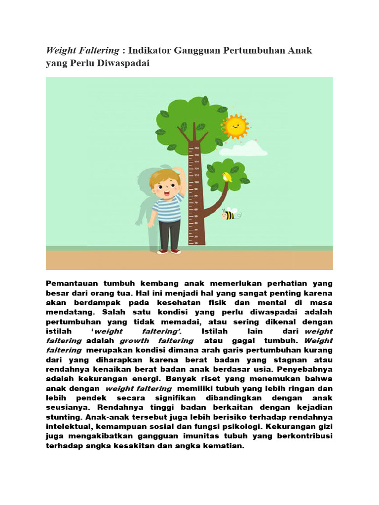 Memahami Weight Faltering pada Anak | PDF