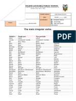 Main List of Irregular Verbs
