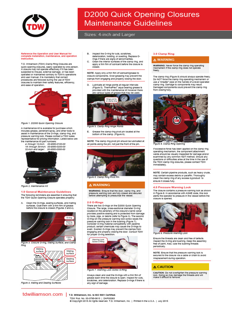 D2000 Maintenance Guidelines | PDF | Door | Mechanical Engineering