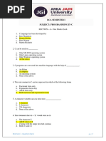 Programming in C Question Bank 