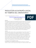 Producción de Entropía Social