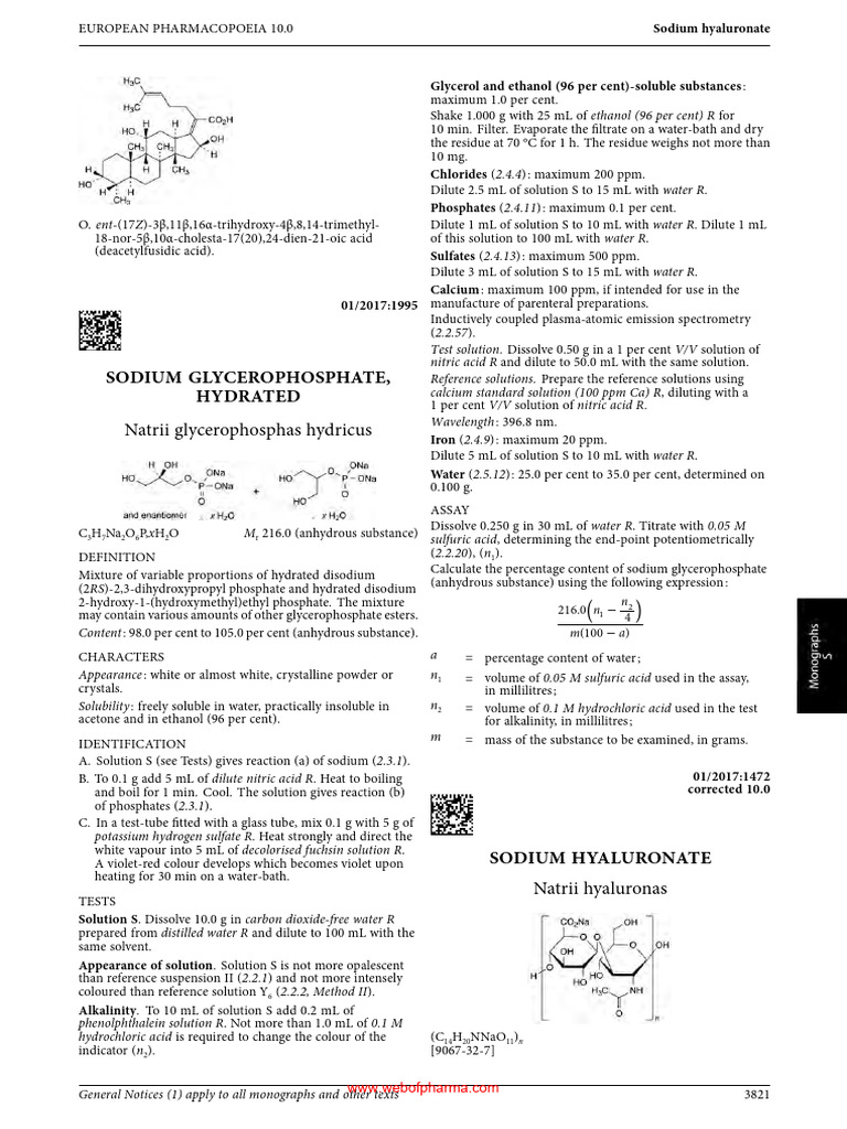 Sodium Hyaluronate | PDF | Solubility | Sodium Hydroxide