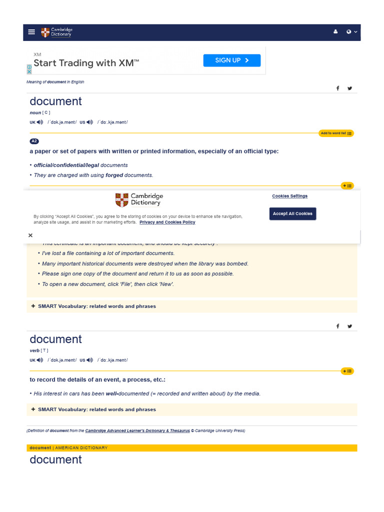 DOCUMENT English Meaning Cambridge Dictionary PDF