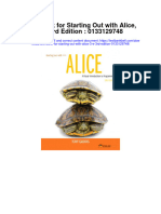 Instant Download Test Bank For Starting Out With Alice 3 e 3rd Edition 0133129748 PDF Scribd
