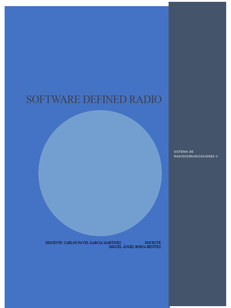 SOFTWARE DEFINED RADIO PDF Radio definida por software Radio