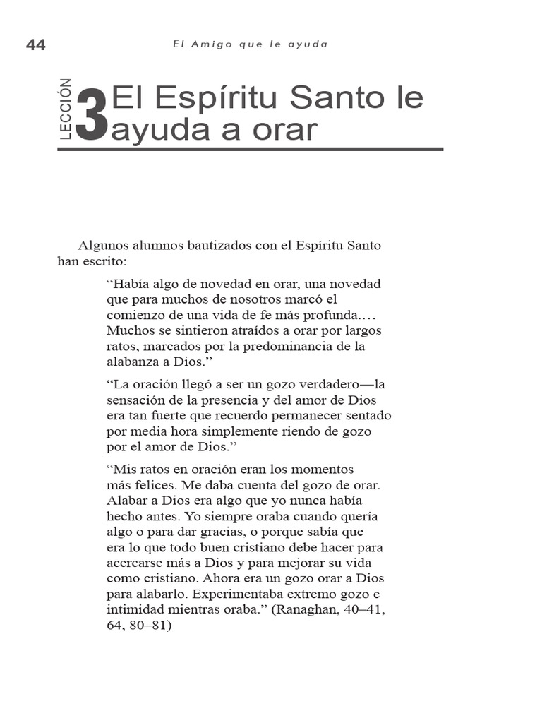 El Espíritu Santo y la Oración Efectiva | PDF | Oración | espíritu Santo