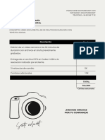 Documento A4 Factura Membrete Minimalista Monocromático Gris y Negro