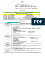 8º Ano - Conteúdos Programáticos - Iii Unidade