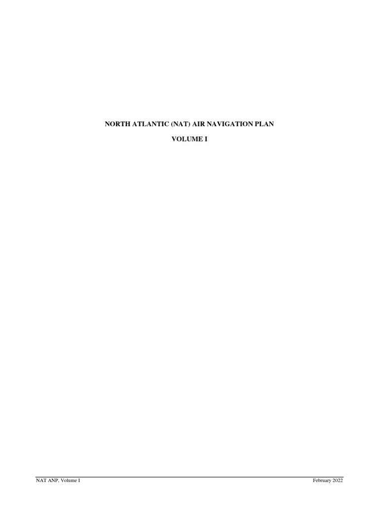 North Atlantic Air Navigation Plan I | PDF | Aerodrome | Search And Rescue