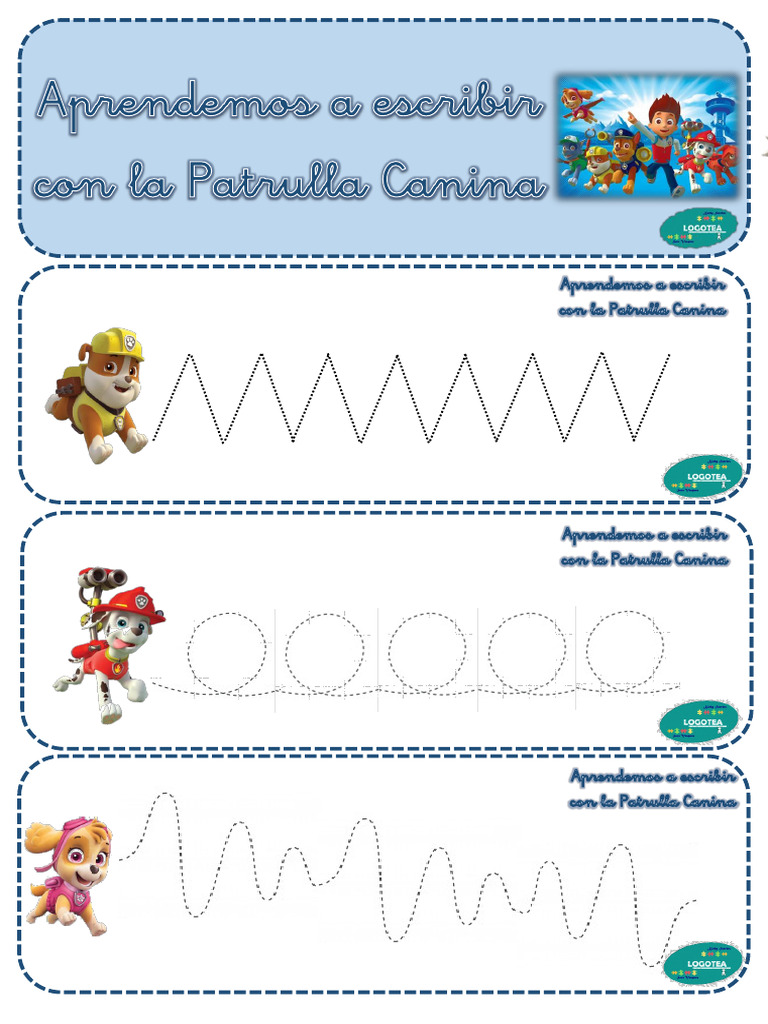 Libro De Actividades La Patrulla Canina - Escribir Y Dibujar Con Tablero Magnético | Para Niños, Aprendizaje Divertido