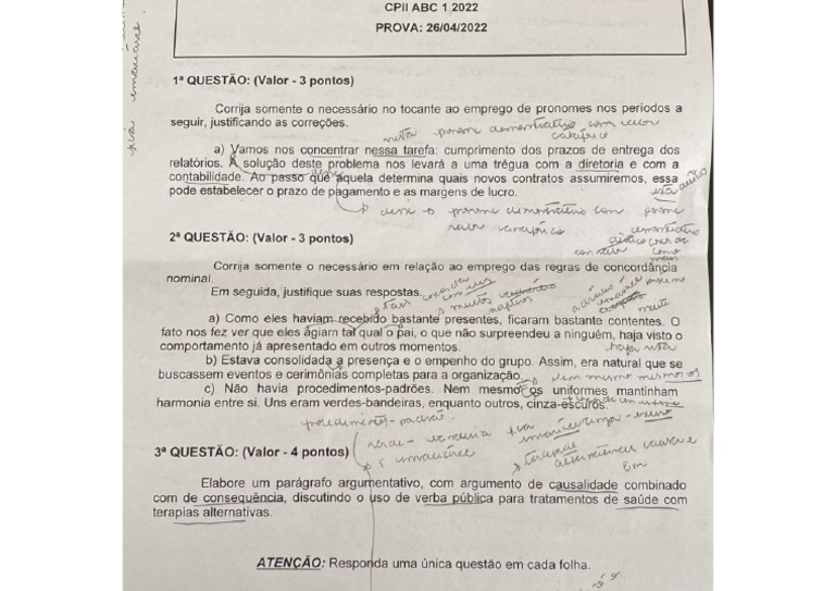 CP II Prova | PDF