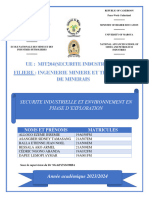 Securite Industrielle Et Environnement en Phase D'Exploration