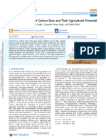 Structural Features of Carbon Dots and Their Agricultural Potential