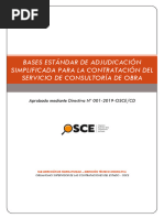 Bases Estándar de Adjudicación Simplificada para La Contratación Del Servicio de Consultoría de Obra