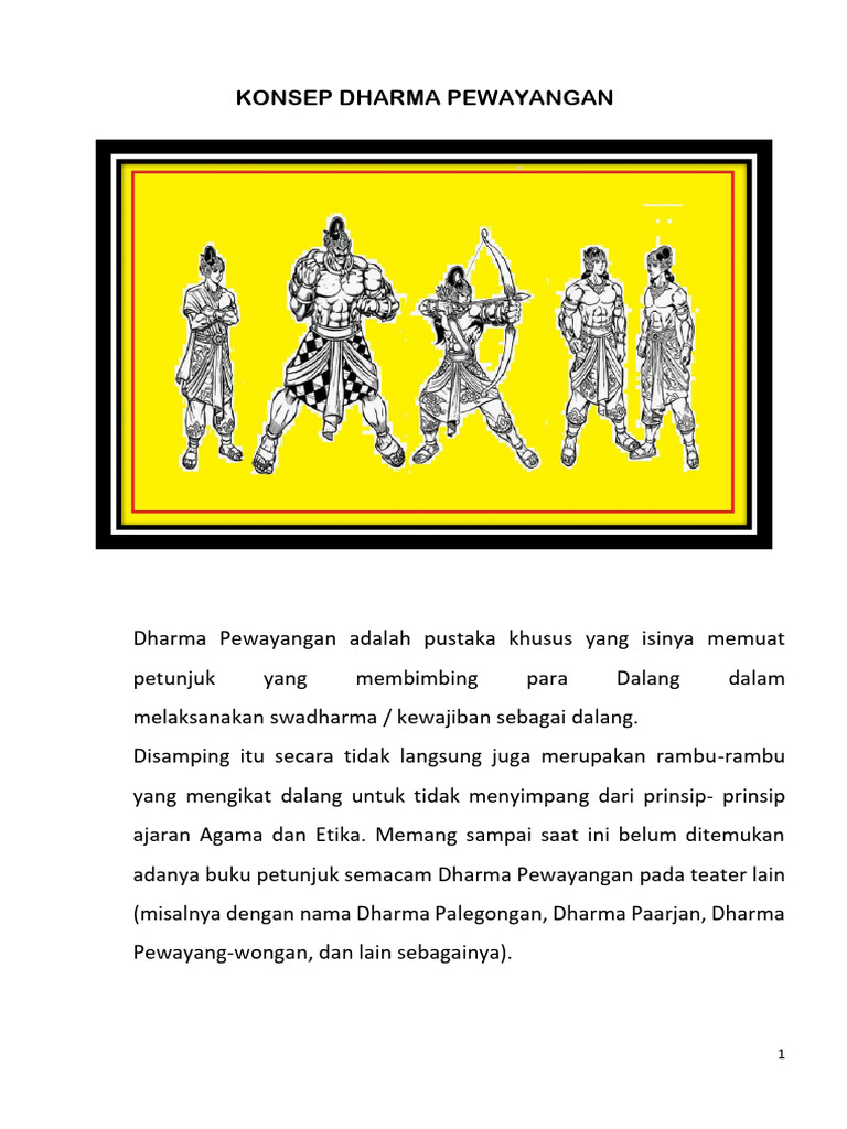 Pedoman Dharma Pewayangan untuk Dalang | PDF | Kajian Bahasa Asing | Seni