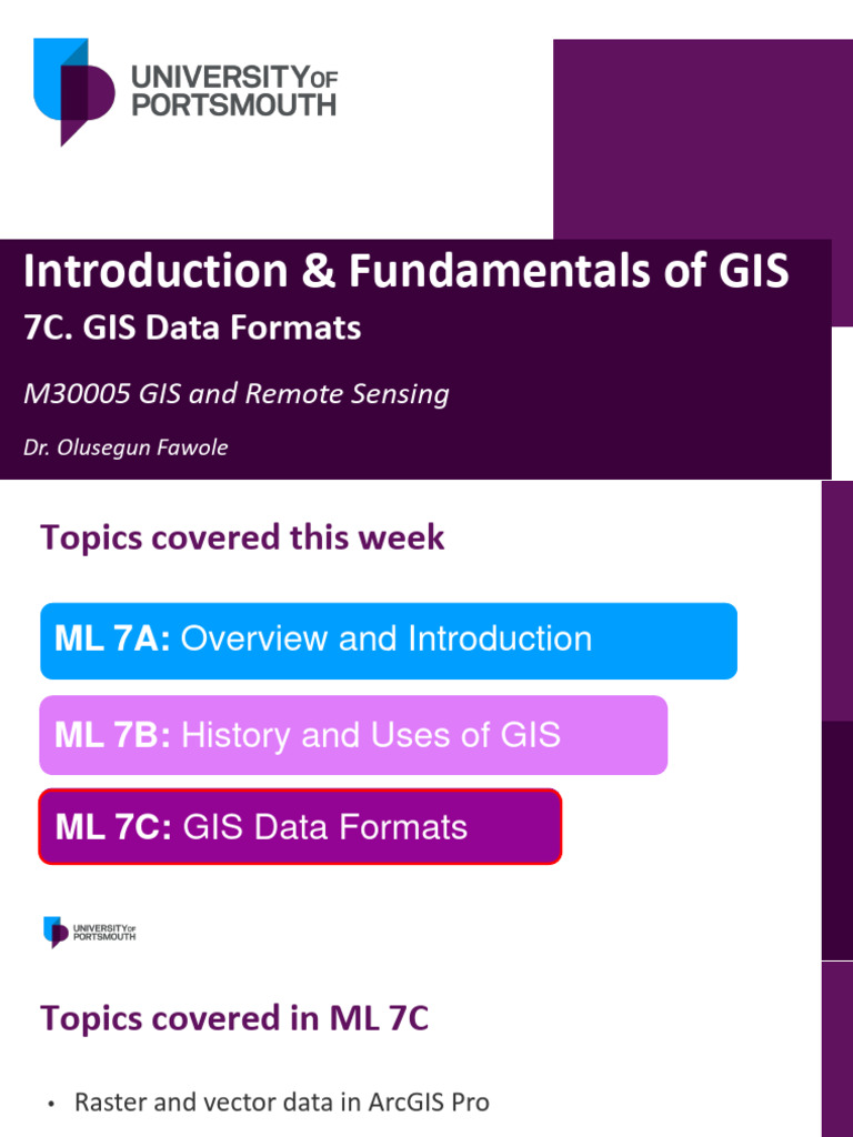 GIS and RS ML 7C. GIS Data Formats | PDF | Geographic Information ...