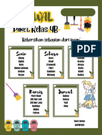 Hijau Kuning Ilustrasi Kreatif Jadwal Piket A4 Dokumen