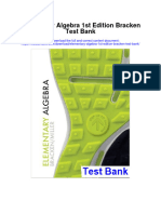 Instant Download Elementary Algebra 1st Edition Bracken Test Bank PDF Scribd