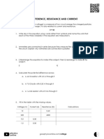 GCSE Potential Difference, Resistance and Current