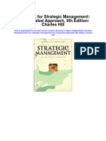 Instant Download Test Bank For Strategic Management An Integrated Approach 9th Edition Charles Hill PDF Scribd