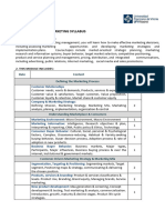 SYLLABUS Fundamentals of Marketing 2019