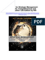 Instant Download Test Bank For Strategic Management Concepts Competitiveness and Globalization 12th Edition by Hitt PDF Scribd