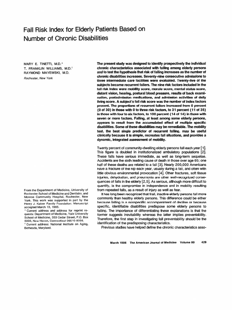 Tinetti 1 pdf disability physical examination