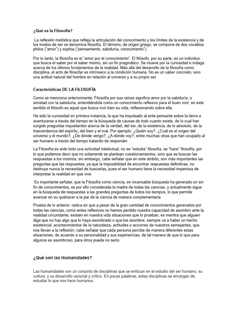 La Filosofía | PDF | Conocimiento | Verdad