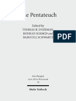 (Forschungen Zum Alten Testament 78) Thomas B. Dozemann, Konrad Schmid, Baruch J. Schwartz - Pentateuch - International Perspectives On Current Research-Mohr Siebeck (2011)