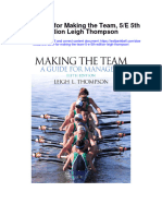Instant Download Test Bank For Making The Team 5 e 5th Edition Leigh Thompson PDF Ebook
