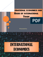 Nternational Economics and Asis of International Rade: Presented by