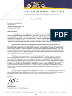 National Federation of Federal Employees President Randy Erwin Letter To President Joe Biden