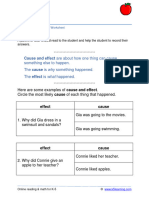 Grade 1 Cause Effect D