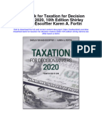 Instant Download Test Bank For Taxation For Decision Makers 2020 10th Edition Shirley Dennis Escoffier Karen A Fortin PDF Scribd