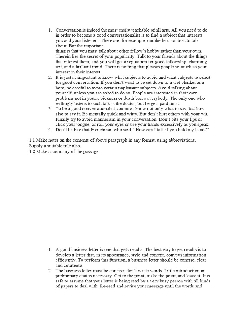 Note making worksheets pdf