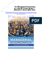 Instant Download Test Bank For Managerial Economics 5th Edition Luke M Froeb Brian T Mccann Michael R Ward Mike Shor PDF Ebook