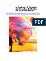Instant download Exploring Sociology a Canadian Perspective Canadian 3rd Edition Ravelli Solutions Manual pdf scribd