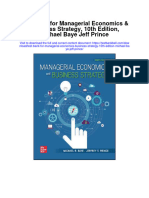 Instant Download Test Bank For Managerial Economics Business Strategy 10th Edition Michael Baye Jeff Prince PDF Ebook