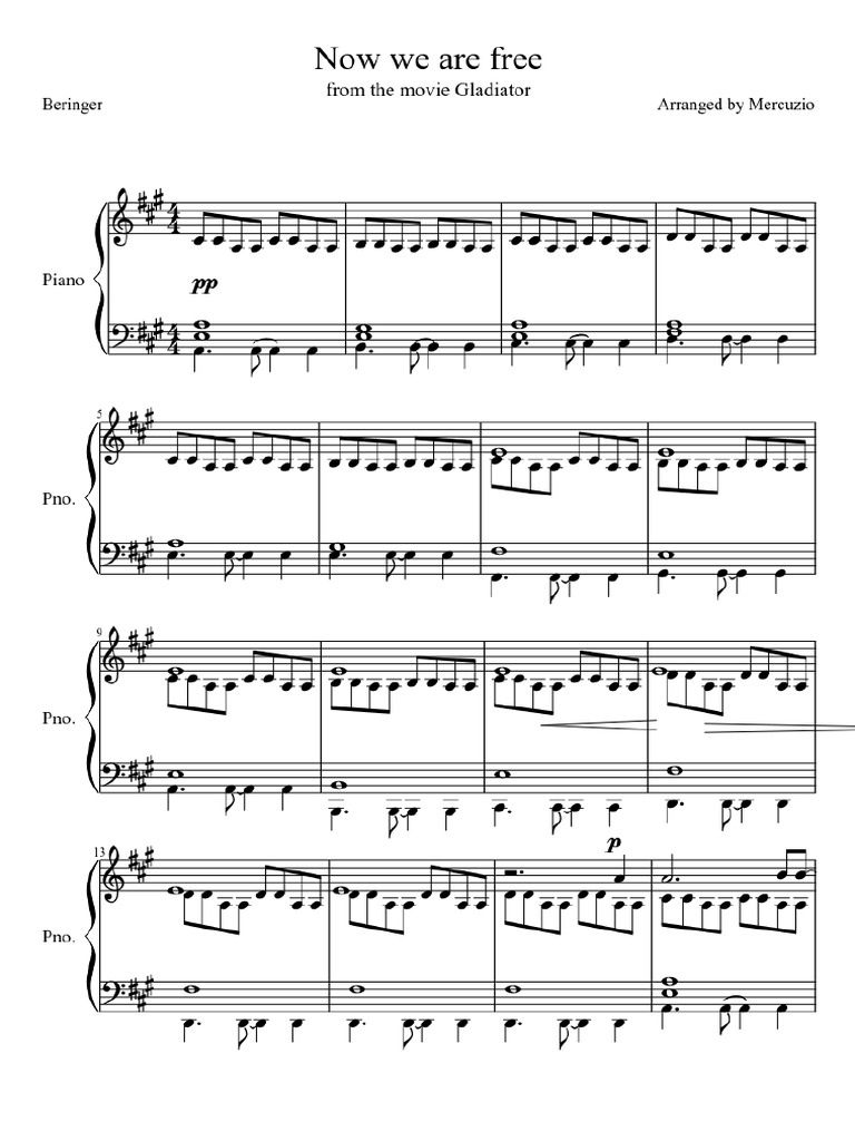 Now We Are Free, Gladiator | PDF