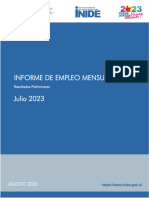 Informe de Encuesta de Empleo Mensual Julio 2023
