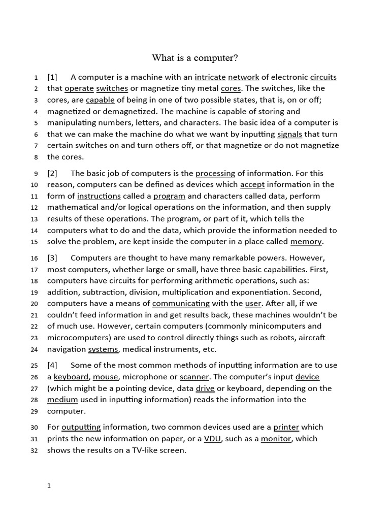 Understanding Computer Functions and Capabilities | PDF | Computer ...